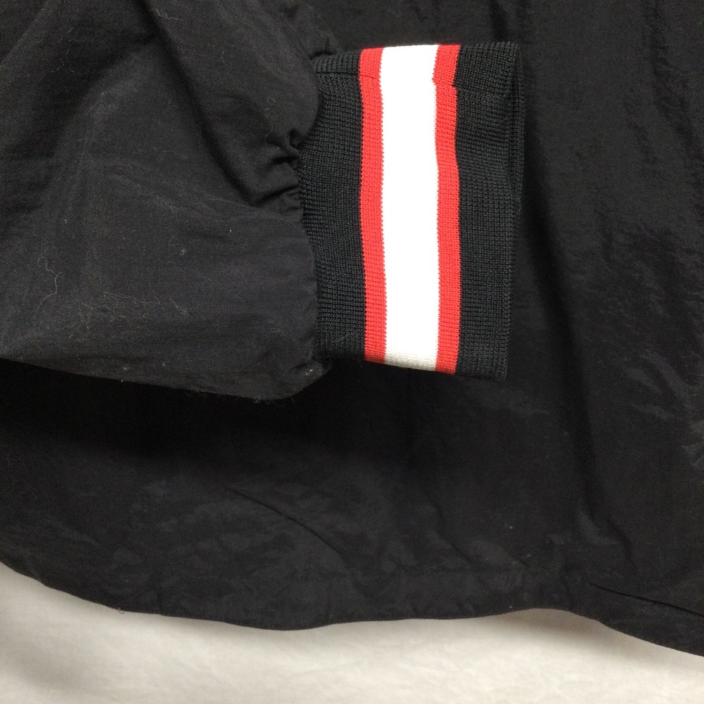 ESPN VTG Mens Black Red Reversible V-Neck Pullover Windbreaker Jacket Sz XXL - Picture 4 of 11